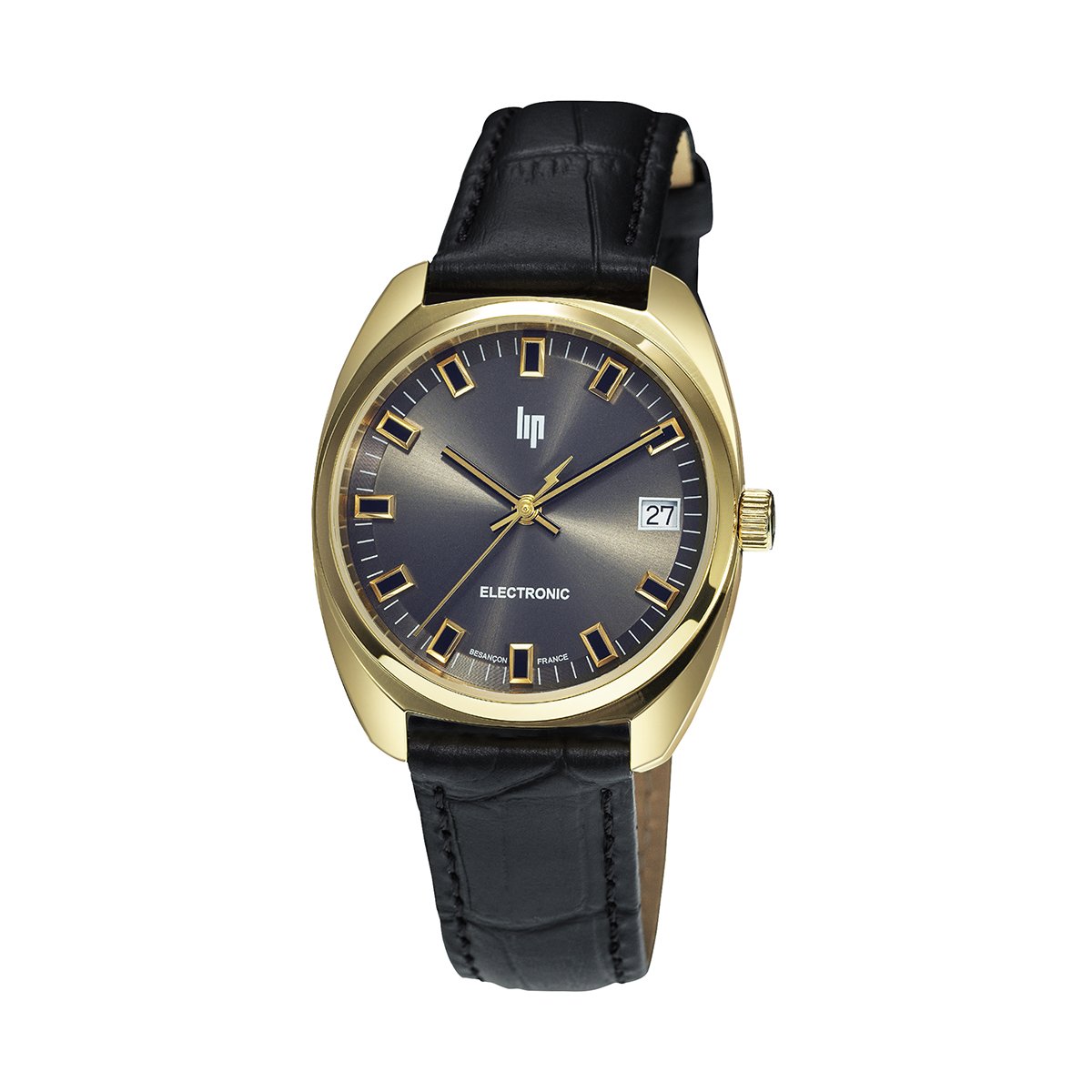 Montre Analogique GÉNÉRAL DE GAULLE doré noir noir, LIP