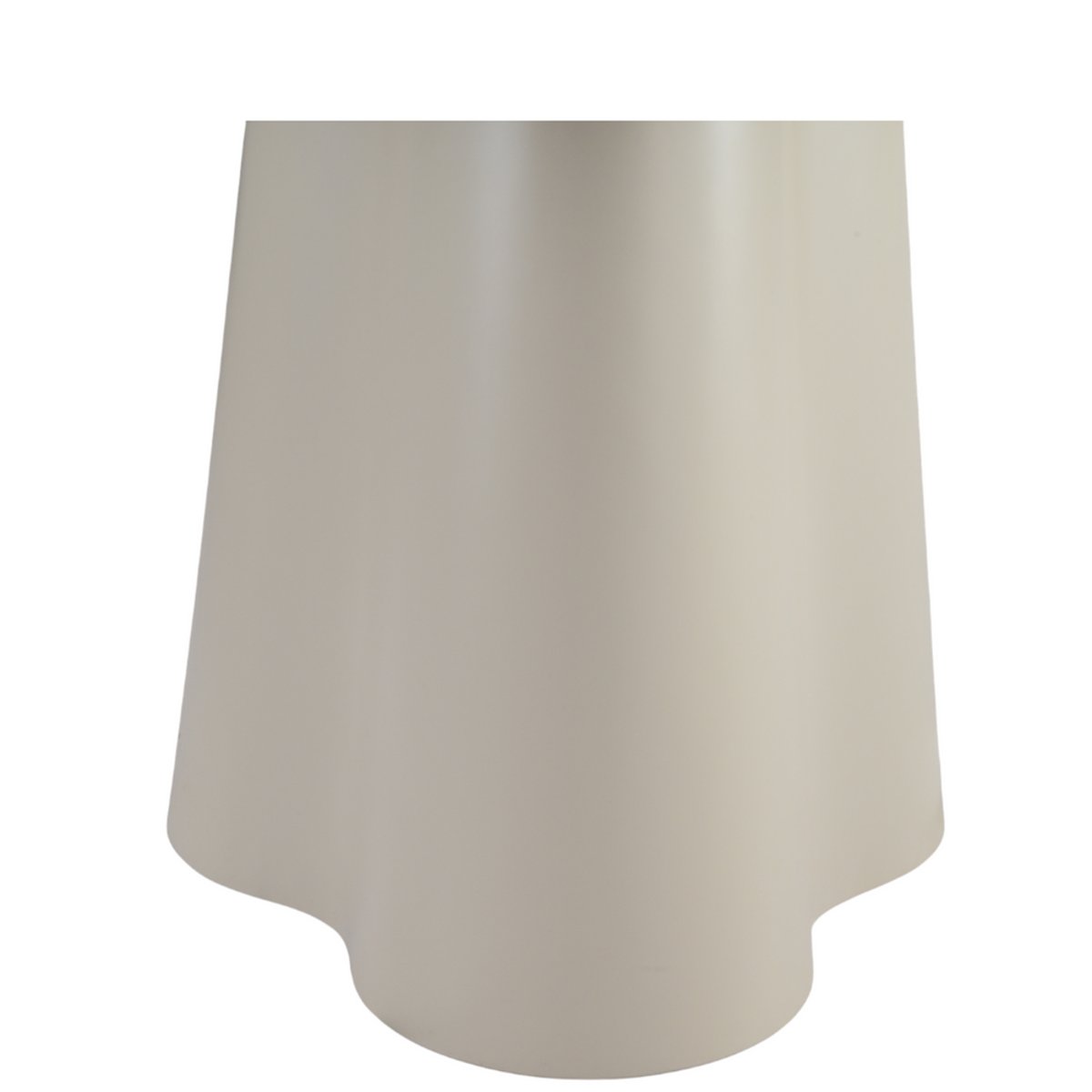 Table repas D120 en verre vert mat beige, ZAGO