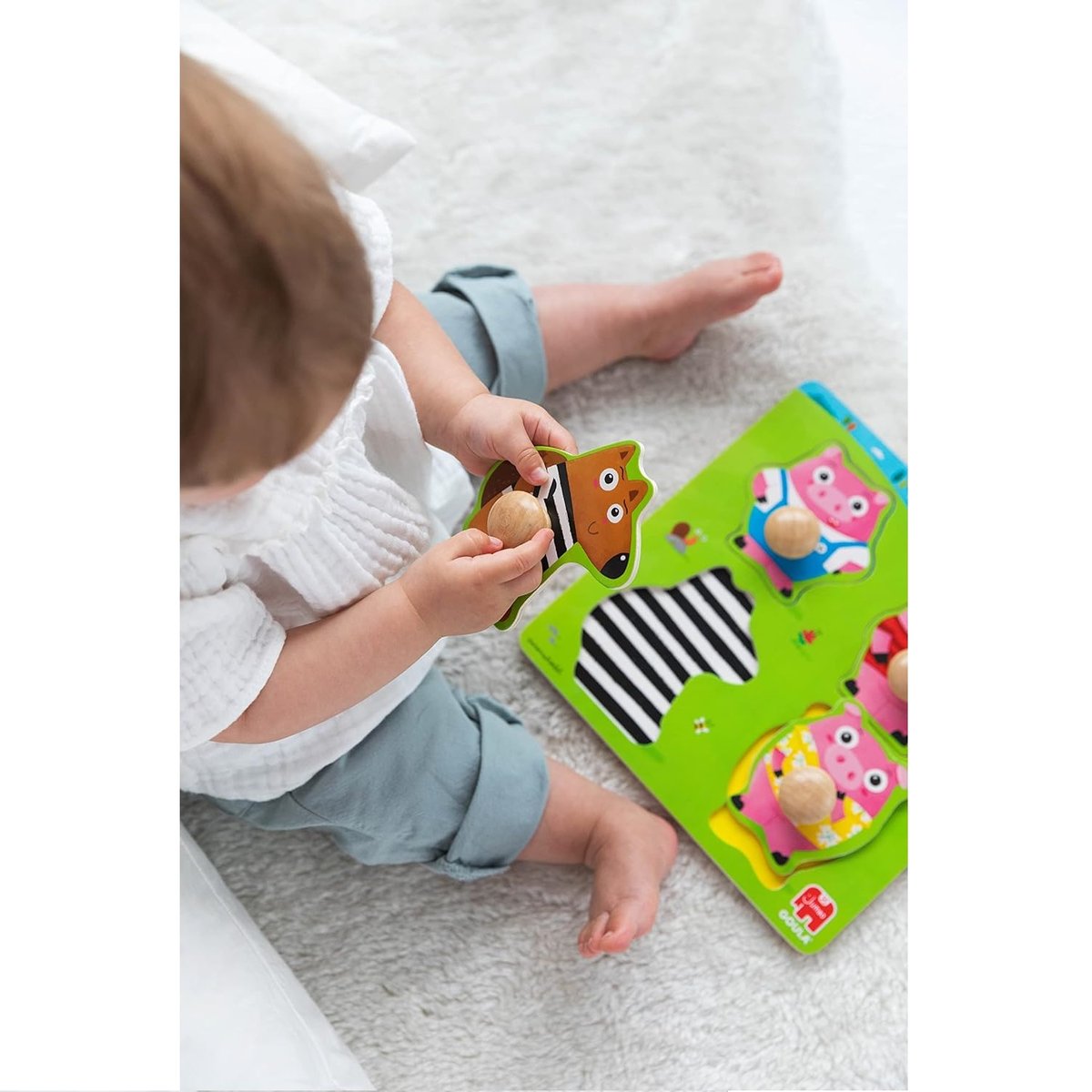 Puzzle Les 3 petits cochons vert, GOULA
