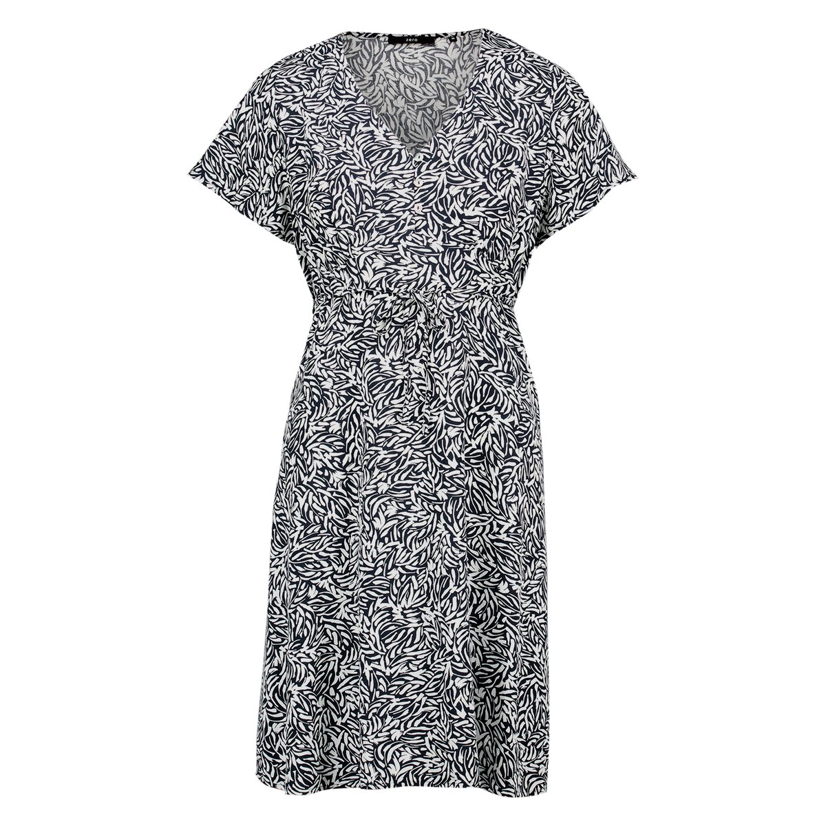 Mini-robe à imprimé dark blue/cream, ZERO