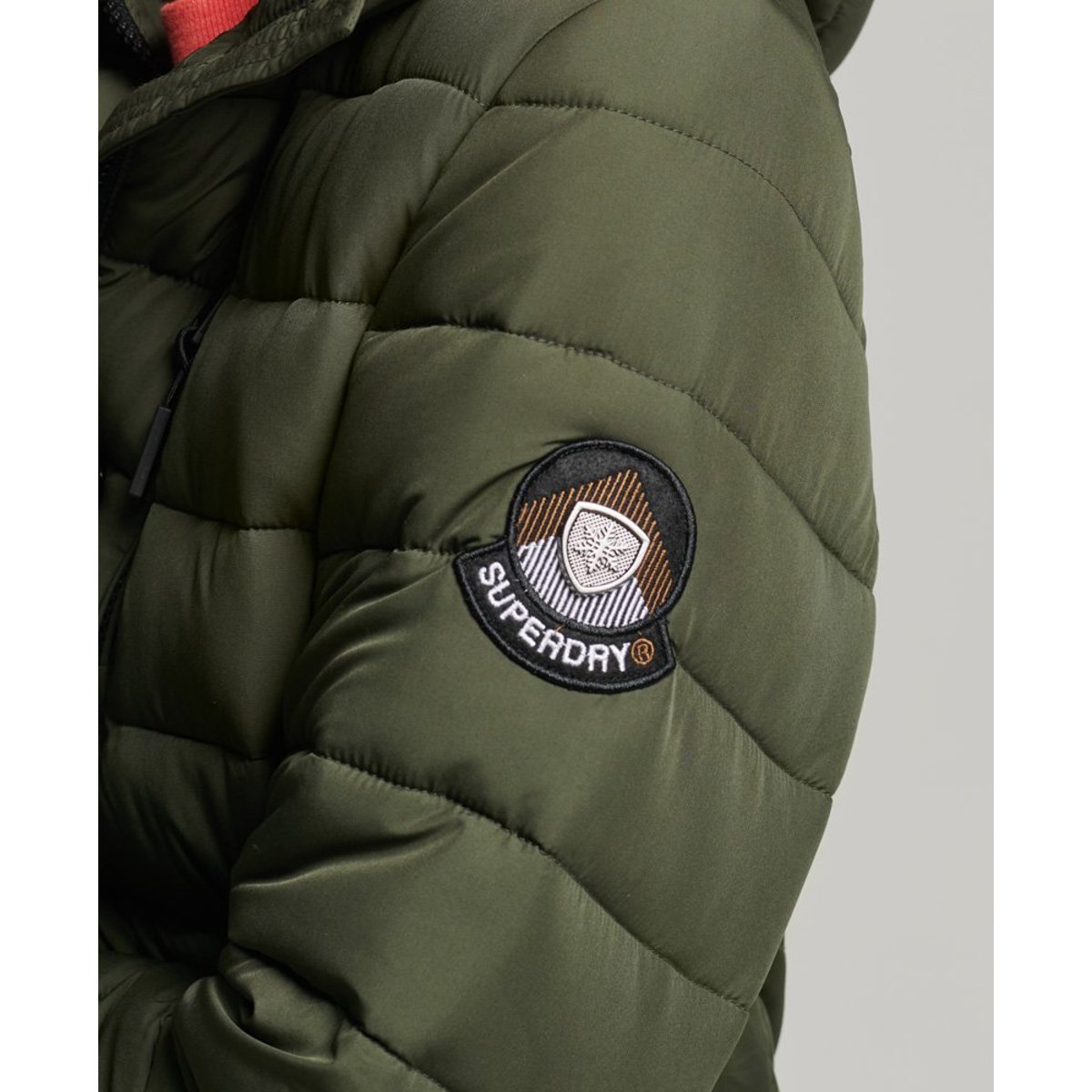 Manteau super long Fuji vert mousse foncé, SUPERDRY