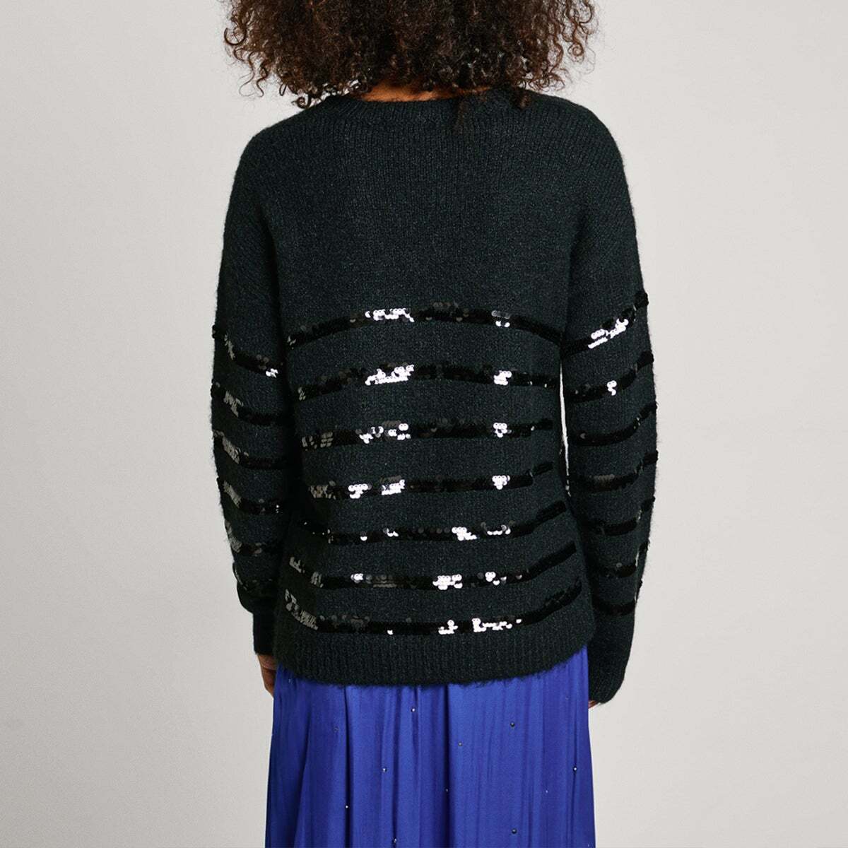 Pull À Sequins En Maille noir, PEPE JEANS