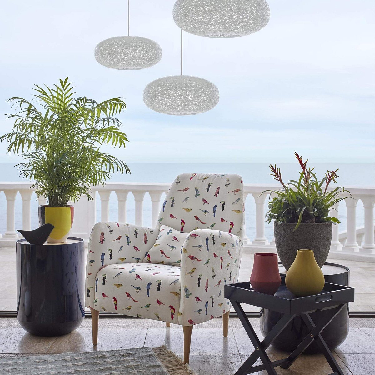 Suspension et lustre métal JAX II blanc, HABITAT