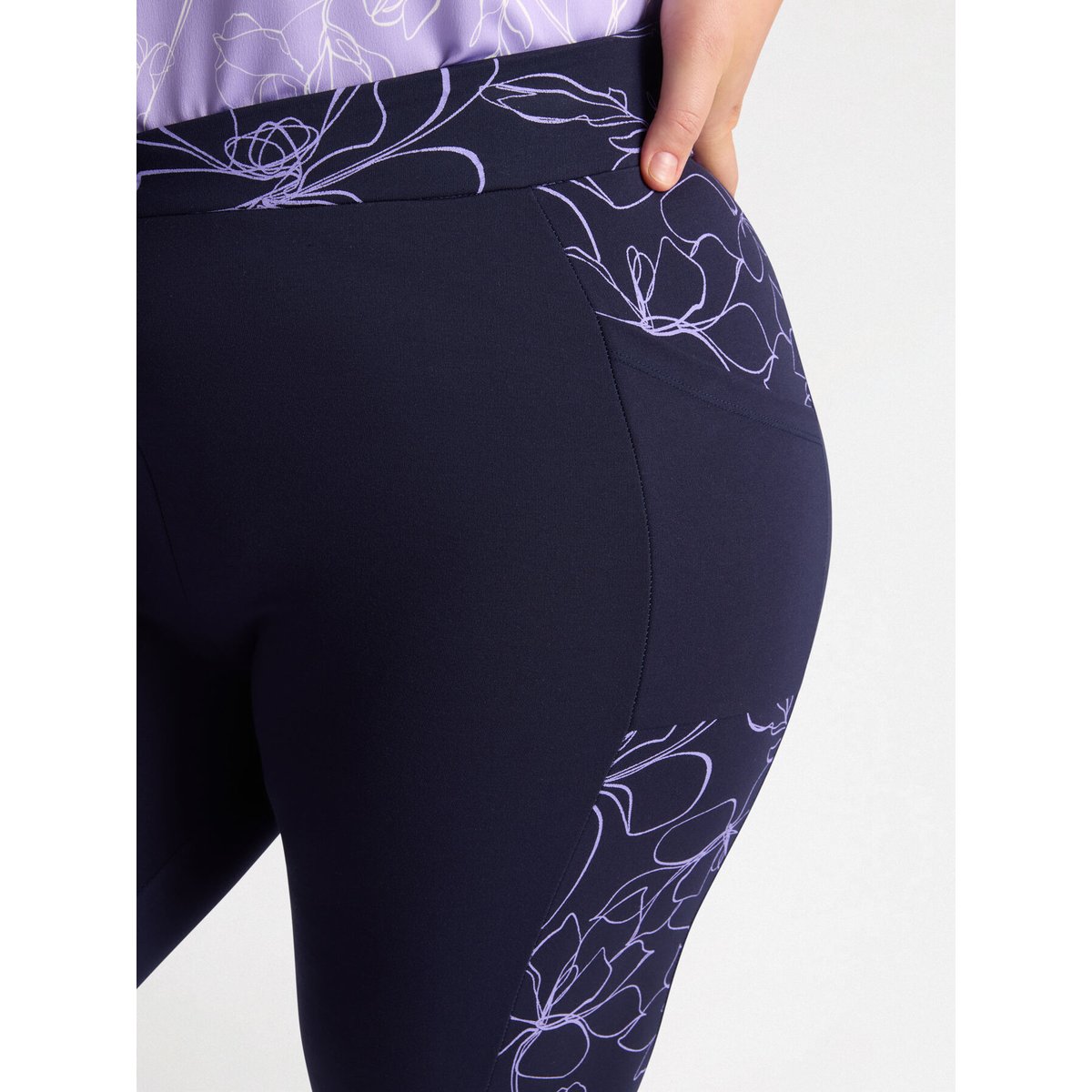 Legging en viscose LENZING™ ECOVERO™ bleu, FIORELLA RUBINO