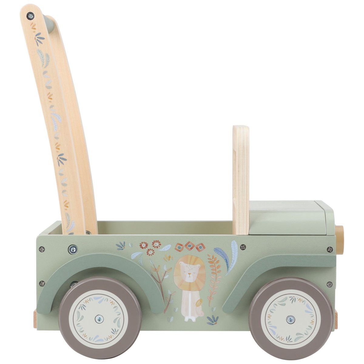 Chariot Voiture de Safari vert, multicolore, bois, LITTLE DUTCH