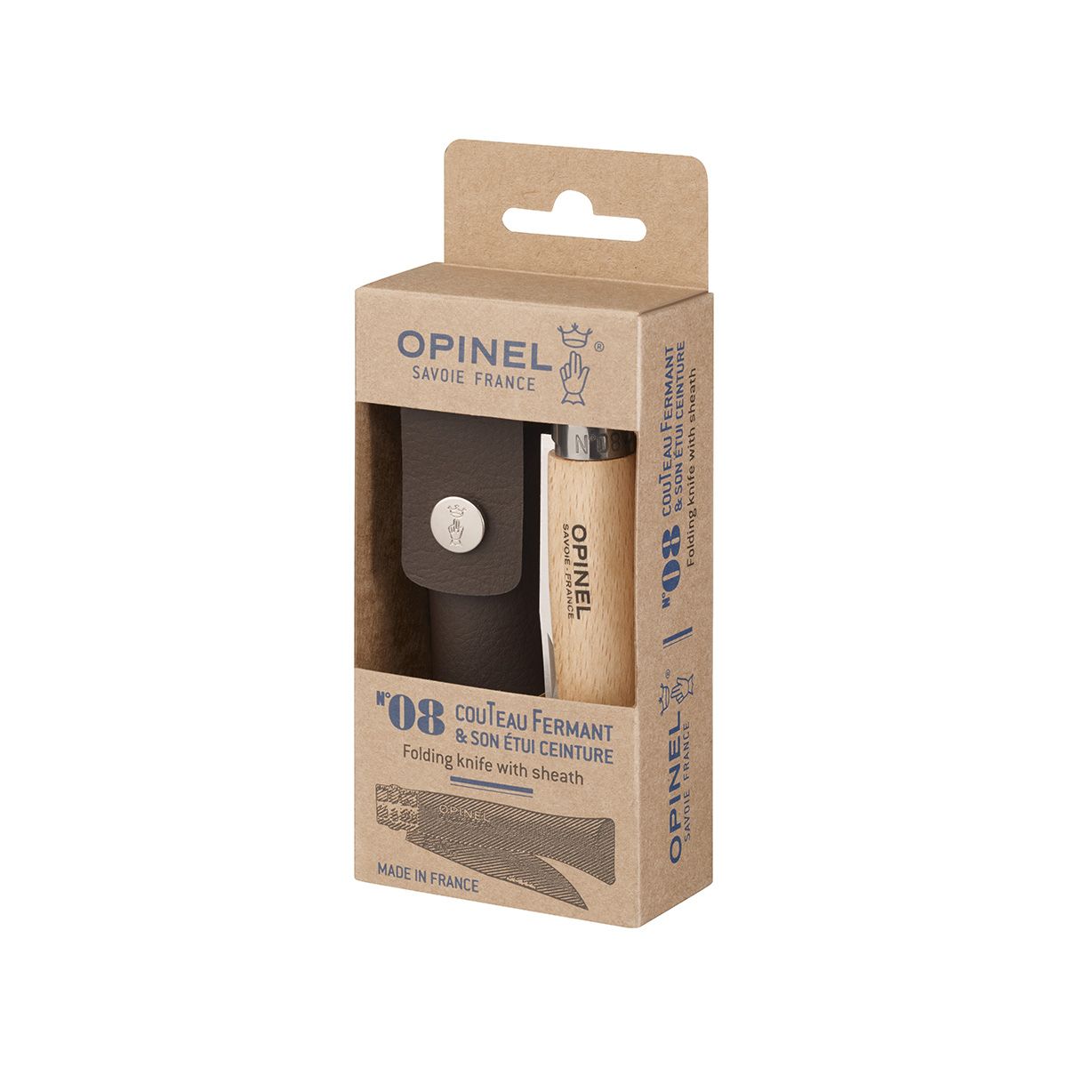 Couteau No 08 Inox hêtre tradition marron, OPINEL