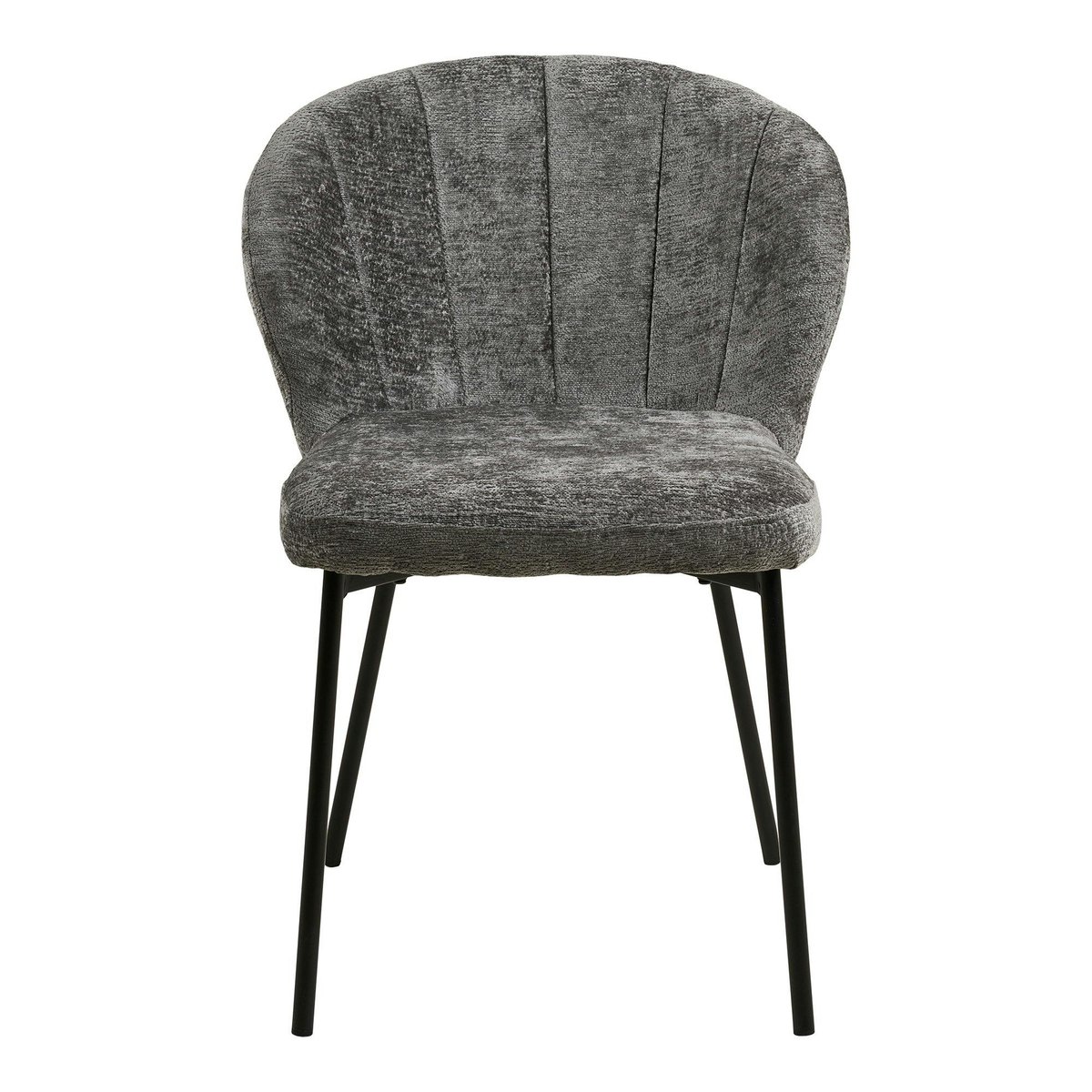 Chaise de salle à manger en tissu gris (lot de 2) ROSARIO gris foncé, PIER IMPORT