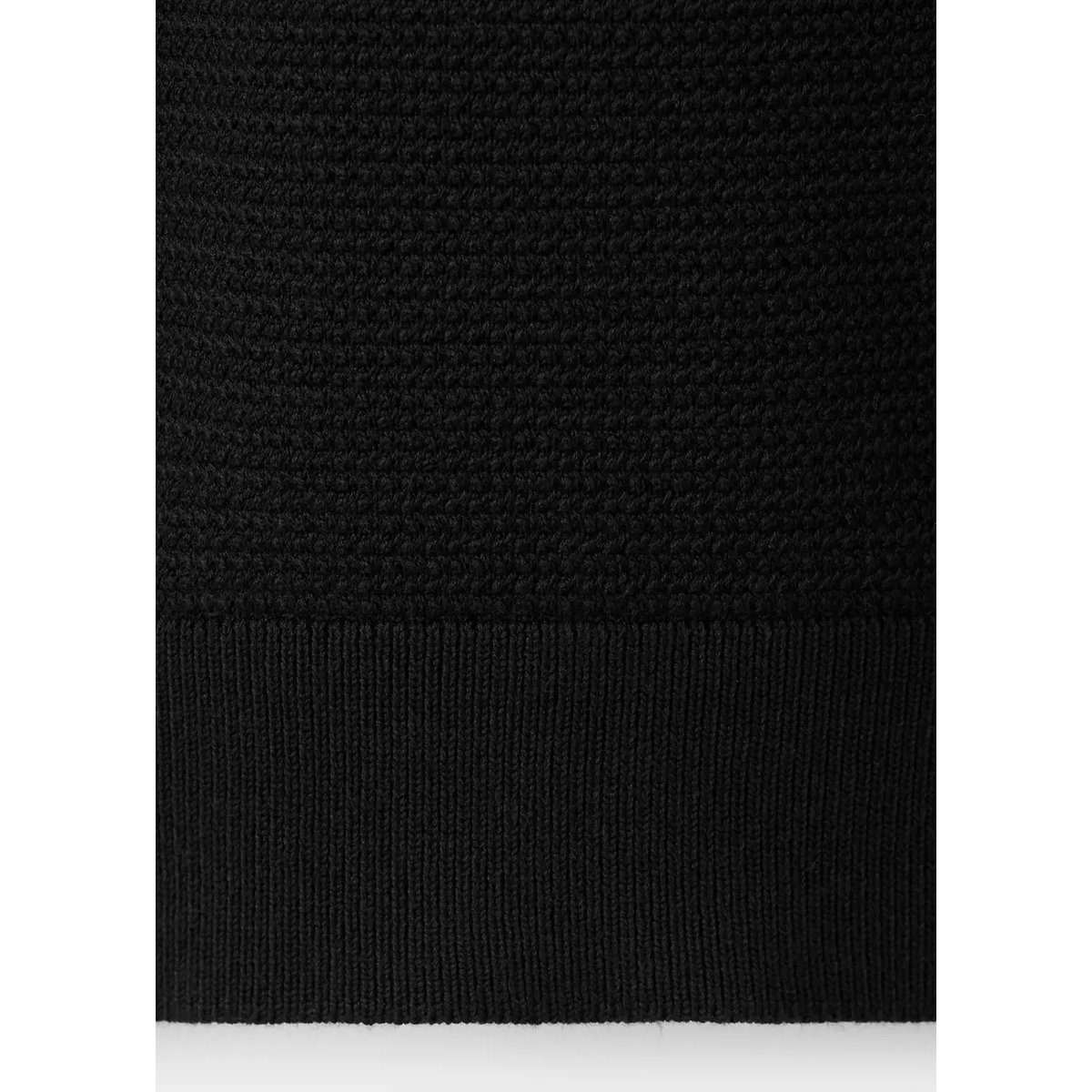 Pull-over maille fine fermeture Éclair noir, MANGO MAN