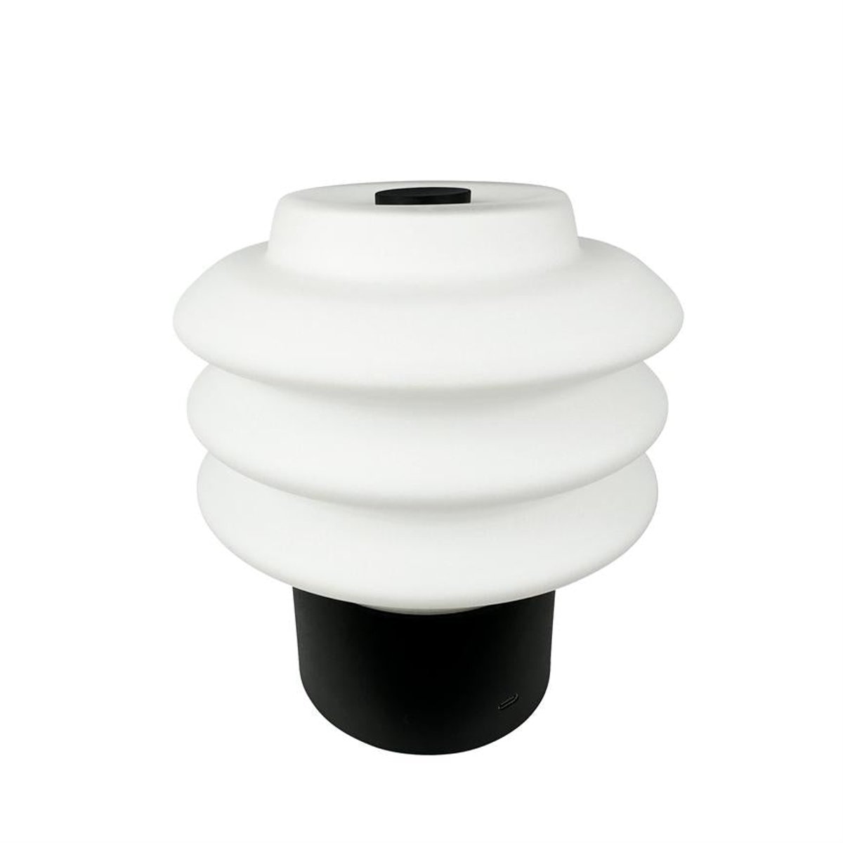 Lampe à poser LED verre opale DIVA noir, DYBERG LARSEN