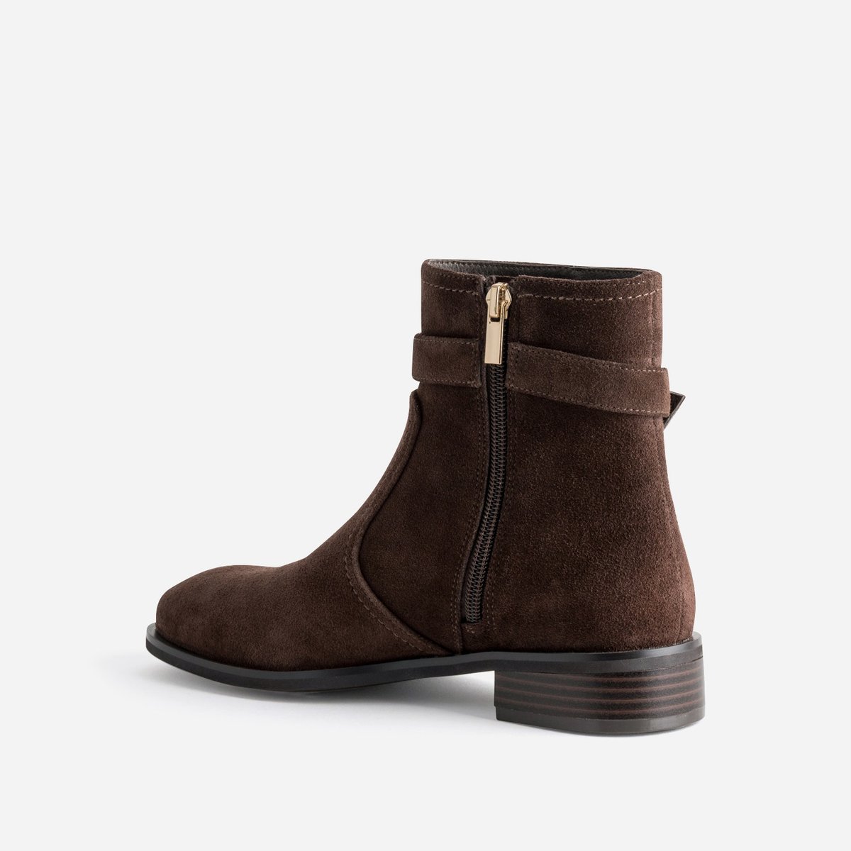 Boots en cuir LUNE chocolat, ERAM