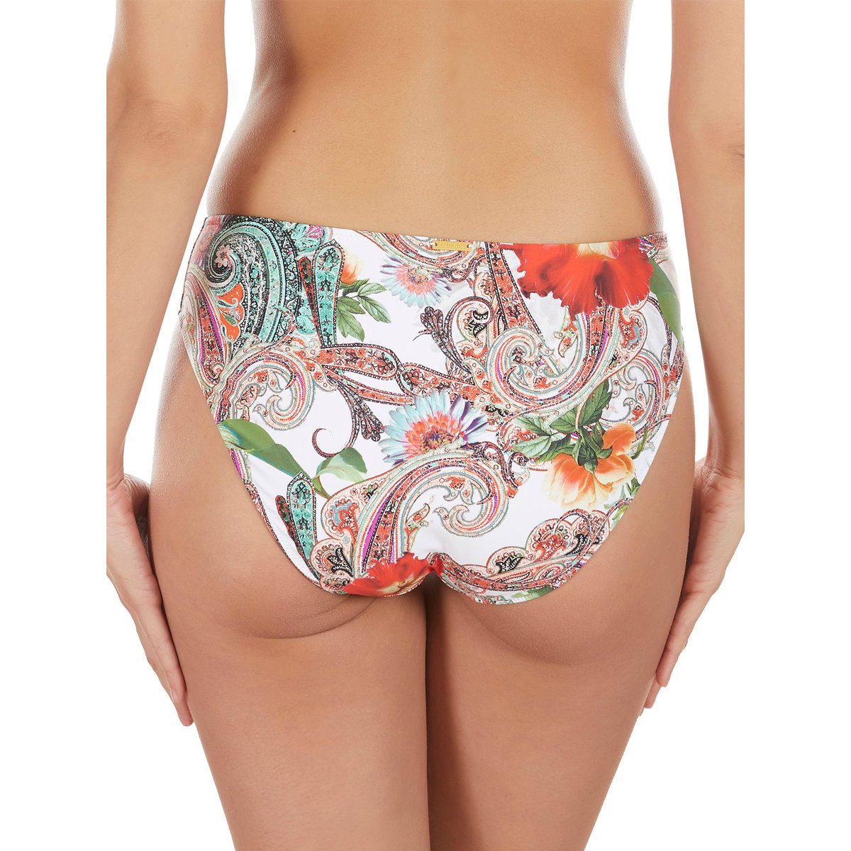 Bas maillot de bain bikini Cachemire blanc blanc, SELMARK MARE