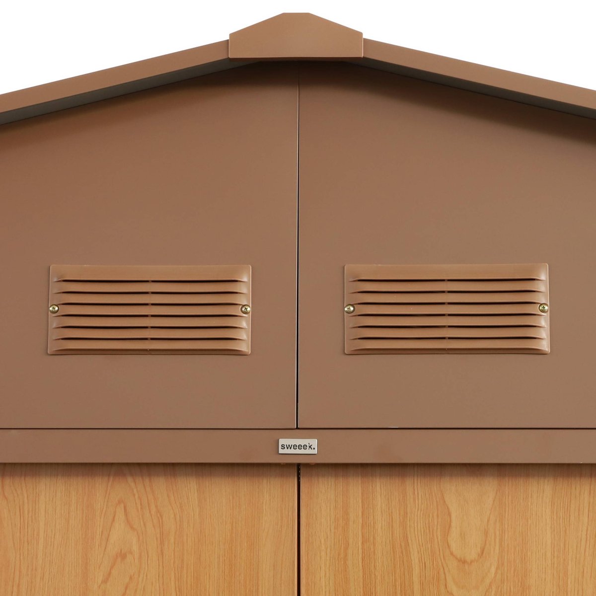 Abri de jardin métal 10,85m² avec kit d'ancrage BOULONNAIS anthracite, SWEEEK