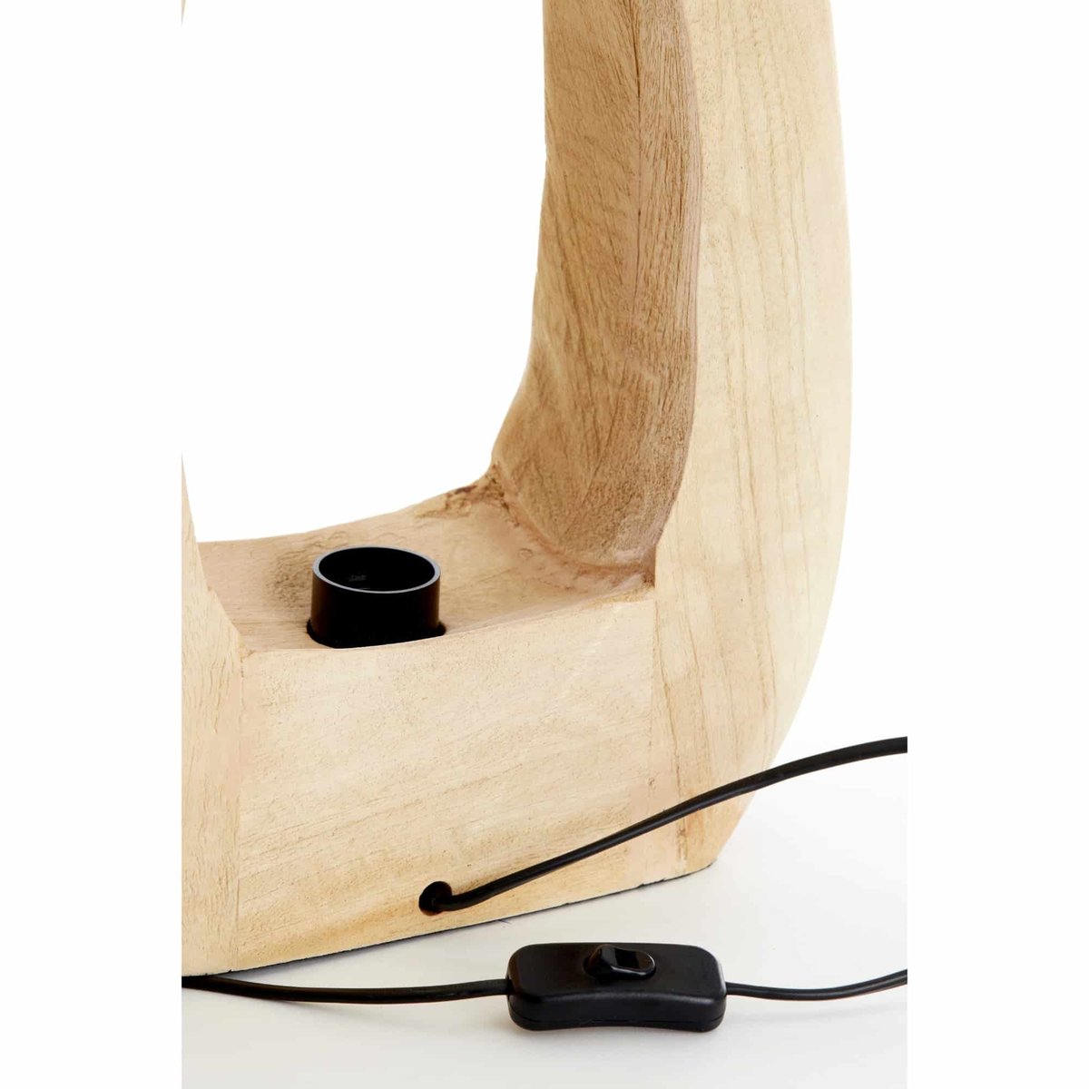 Lampe À Poser Bois KELAFO naturel, LIGHT & LIVING 