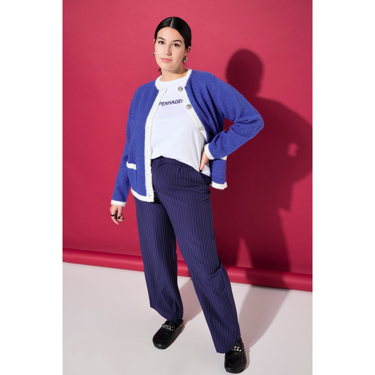 Cardigan coupe Loose bleu violet, STUDIO UNTOLD