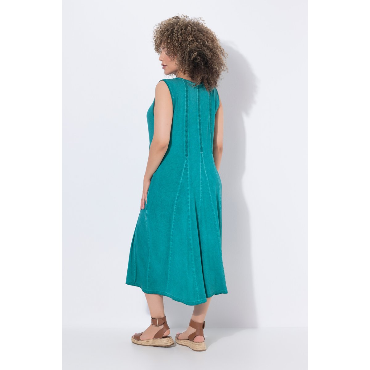 Robe midi sans manches bleu turquoise, ULLA POPKEN