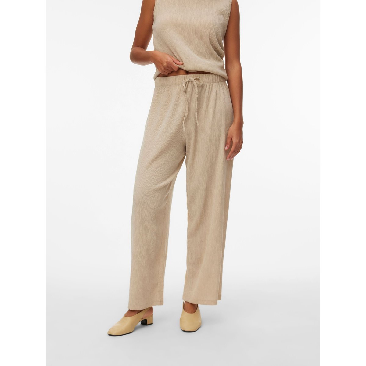 Pantalon À Jambe Large pumice stone, VERO MODA