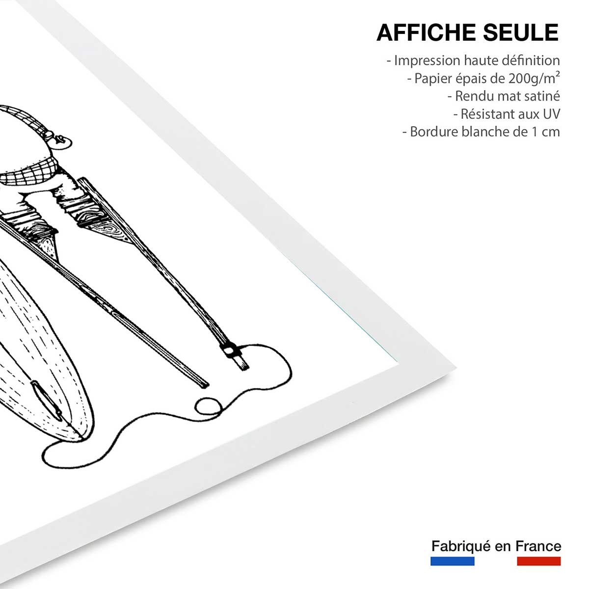 Poster papy landes affiche seule, HEXOA