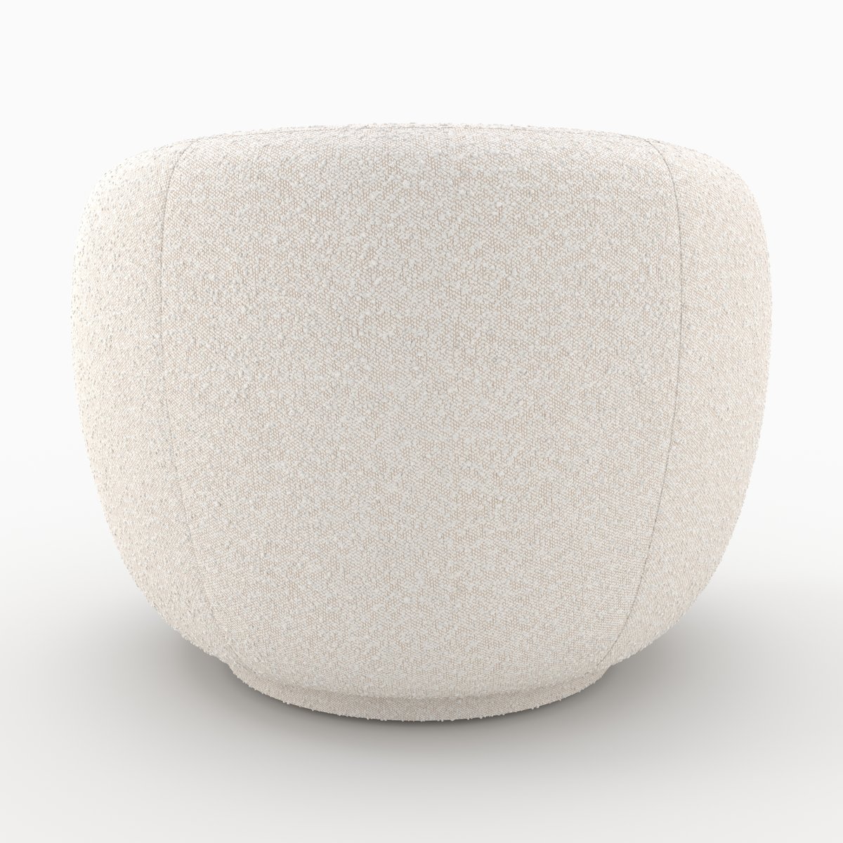 Fauteuil en tissu bouclé - NAYA blanc, MAISON PAVANE