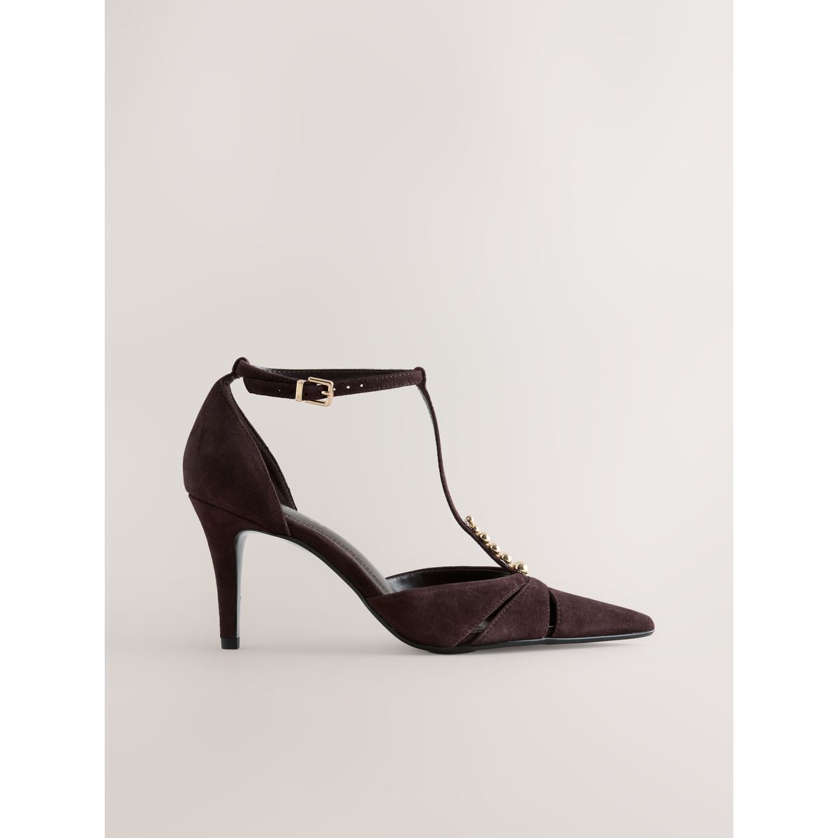 Sandales en cuir deux parties cuir brun chocolat, NEXT