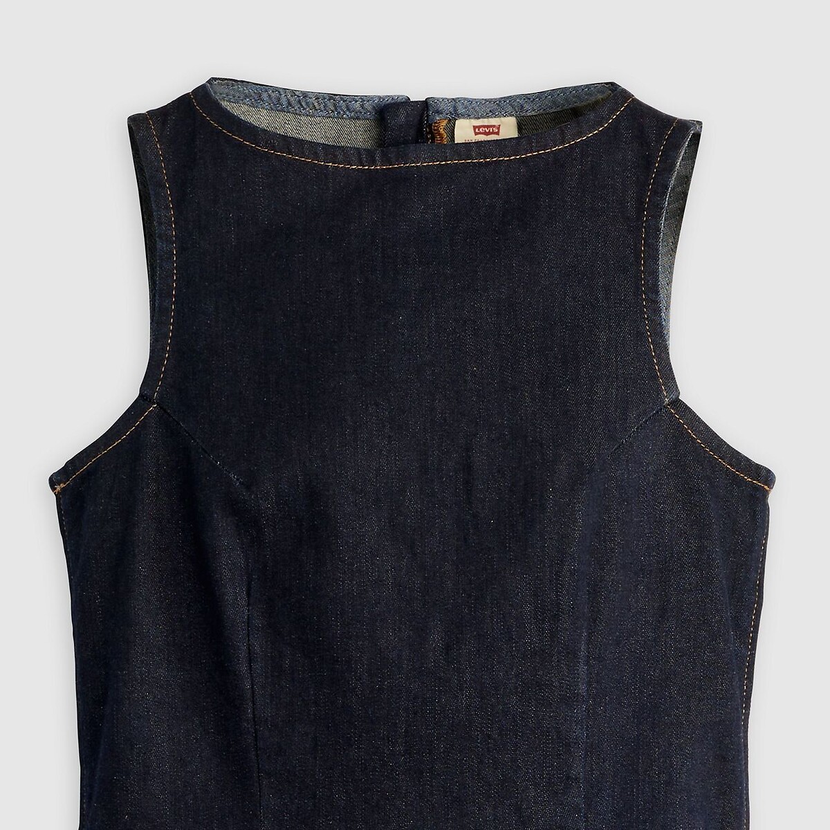 Robe denim courte sans manches col rond denim brut, LEVI'S