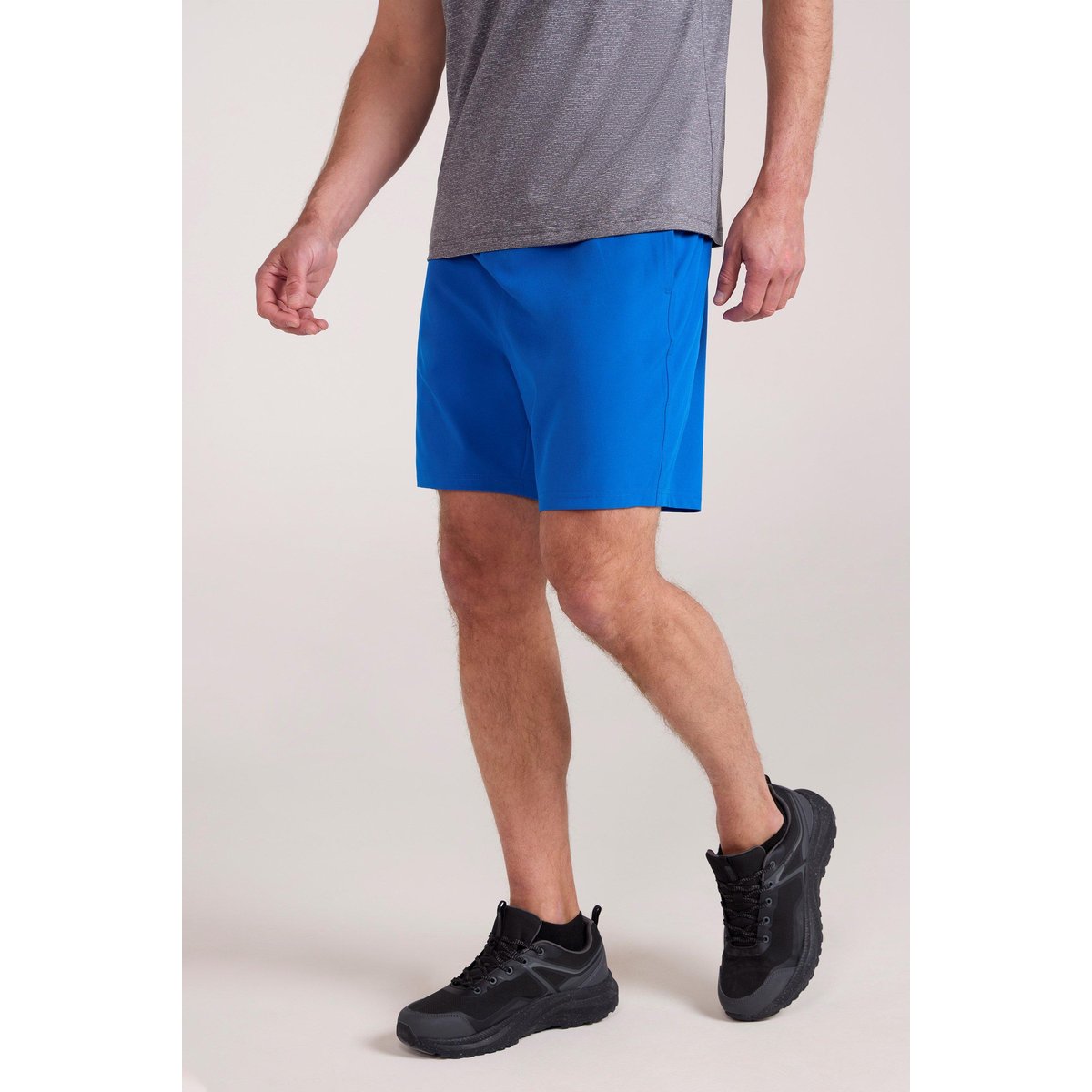 Short uni à taille élastiquée HURDLE bleu cobalt, MOUNTAIN WAREHOUSE