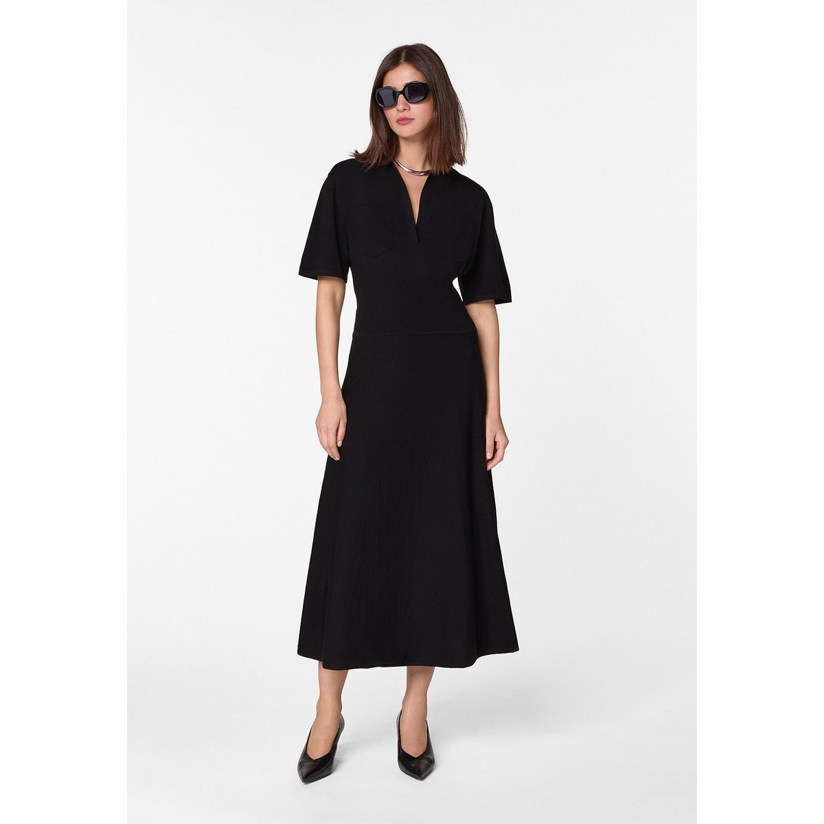 Robe longue en laine noir, RODIER