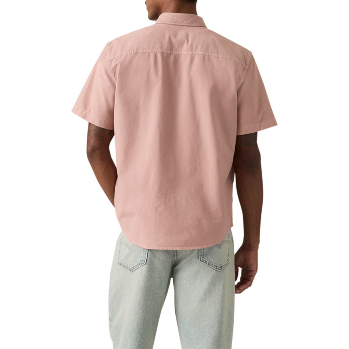Chemise en coton rose à coupe droite pourvue d'un col boutonné rose, LEVI'S