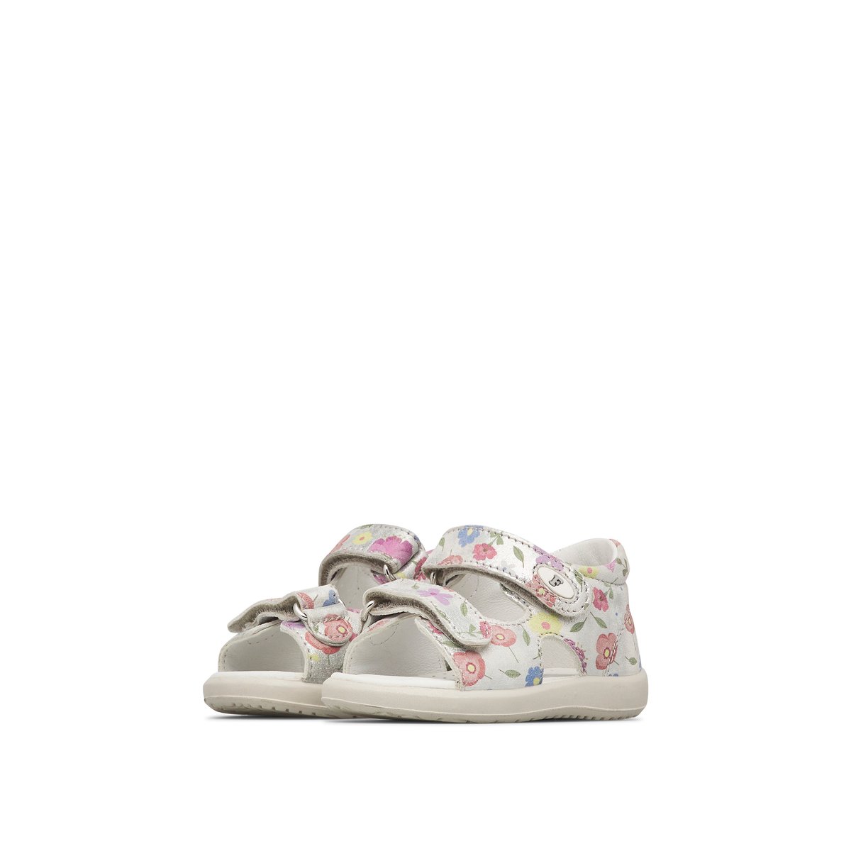 Sandales en cuir avec imprimé floral NEW RIVER argent-, FALCOTTO