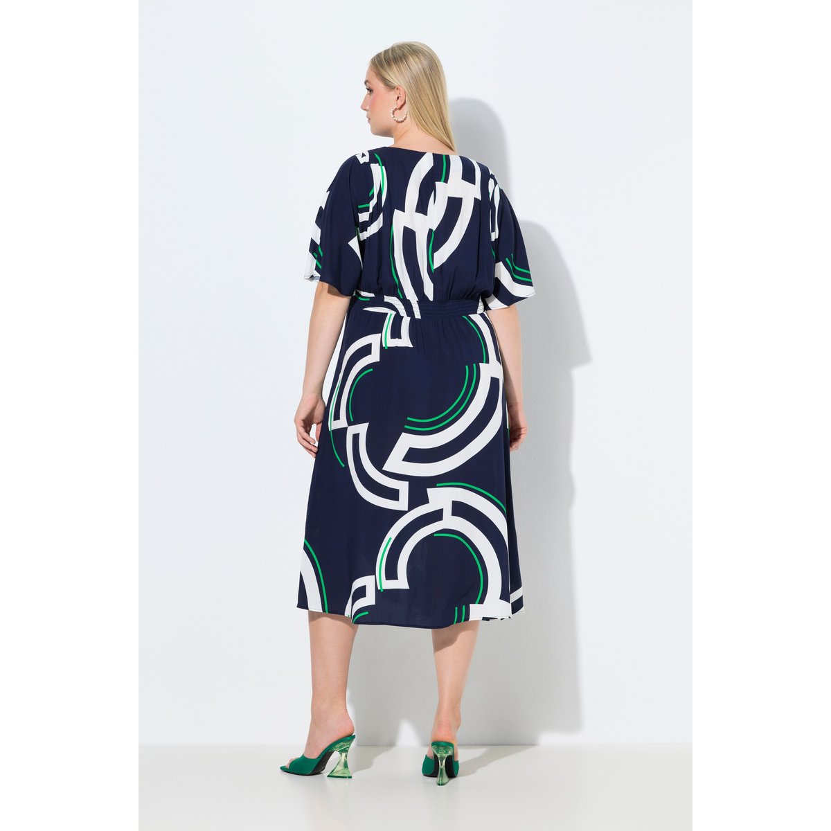 Robe midi en jersey marine, ULLA POPKEN