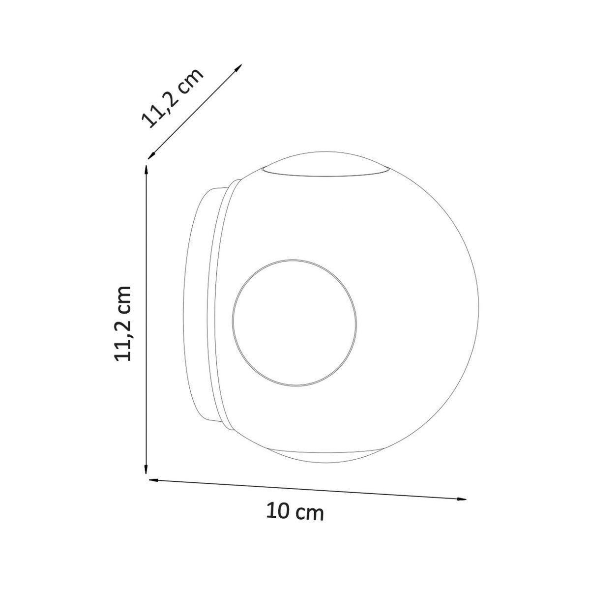 Applique ronde quatre points lumineux - JOIA blanc, KOSILUM