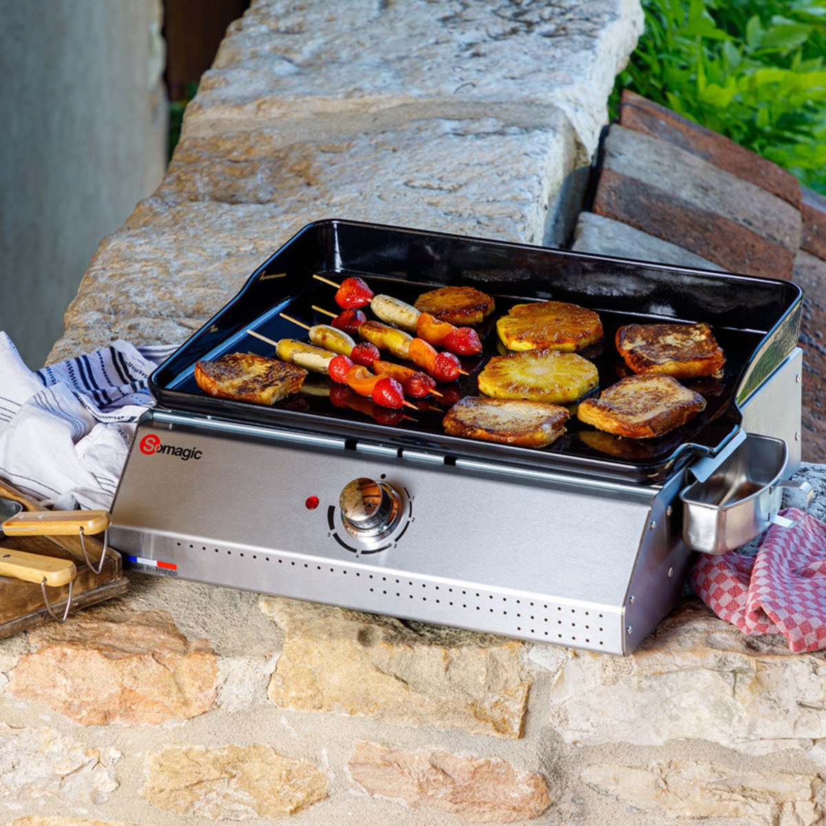 Plancha électrique pour 8 convives gris clair, SOMAGIC