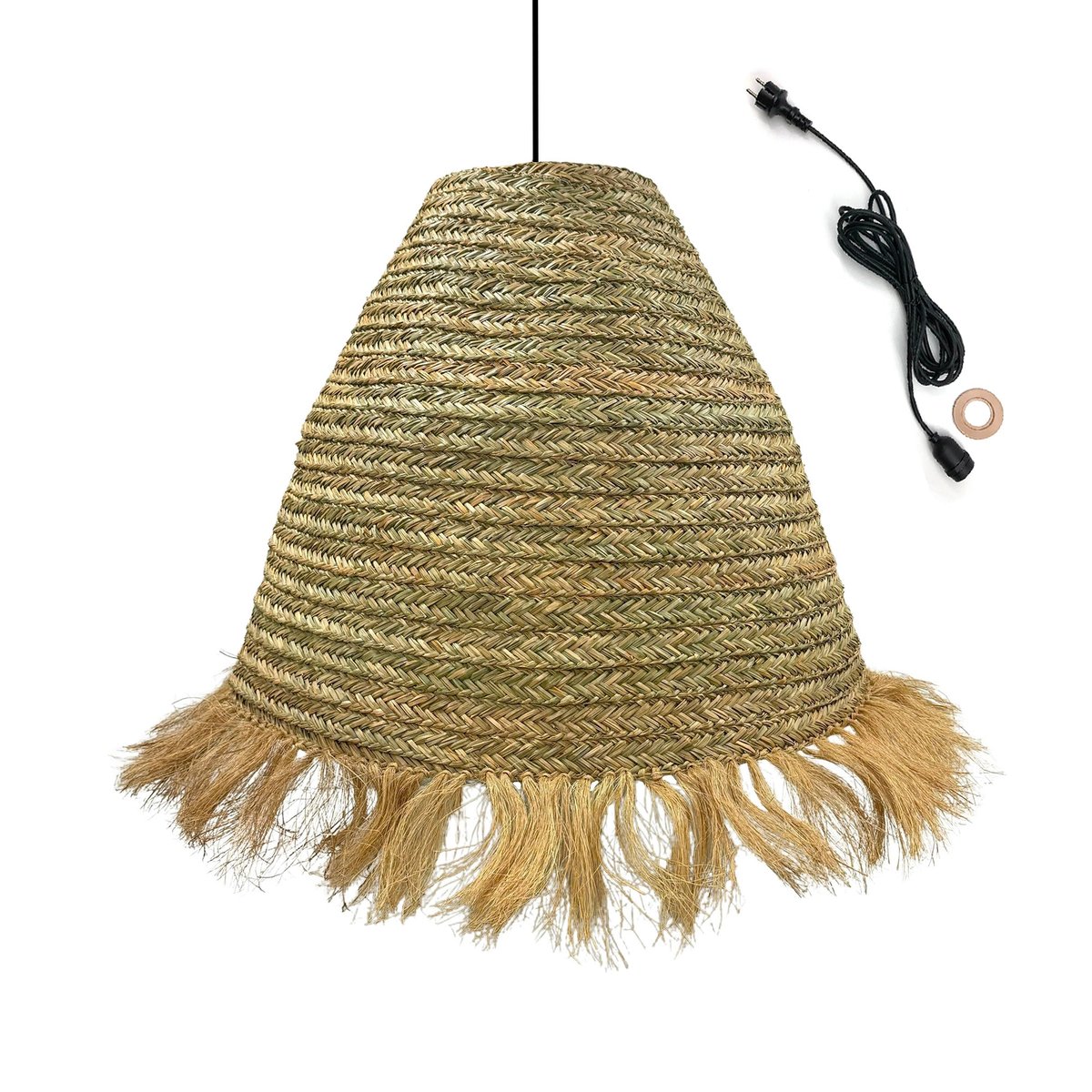 Suspension secteur BIG ANAFI OUTDOOR CABLE beige, LUMISKY