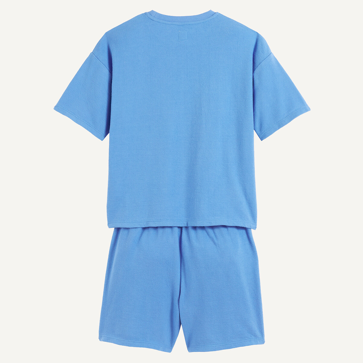 Katoenen pyjamabroek, reliëftricot blauw, LA REDOUTE COLLECTIONS