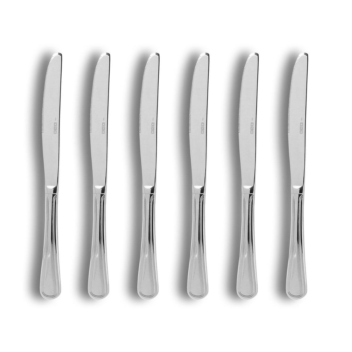 Lot de 6 couteaux de table en acier inoxydable, FILLA inox, OGO LIVING