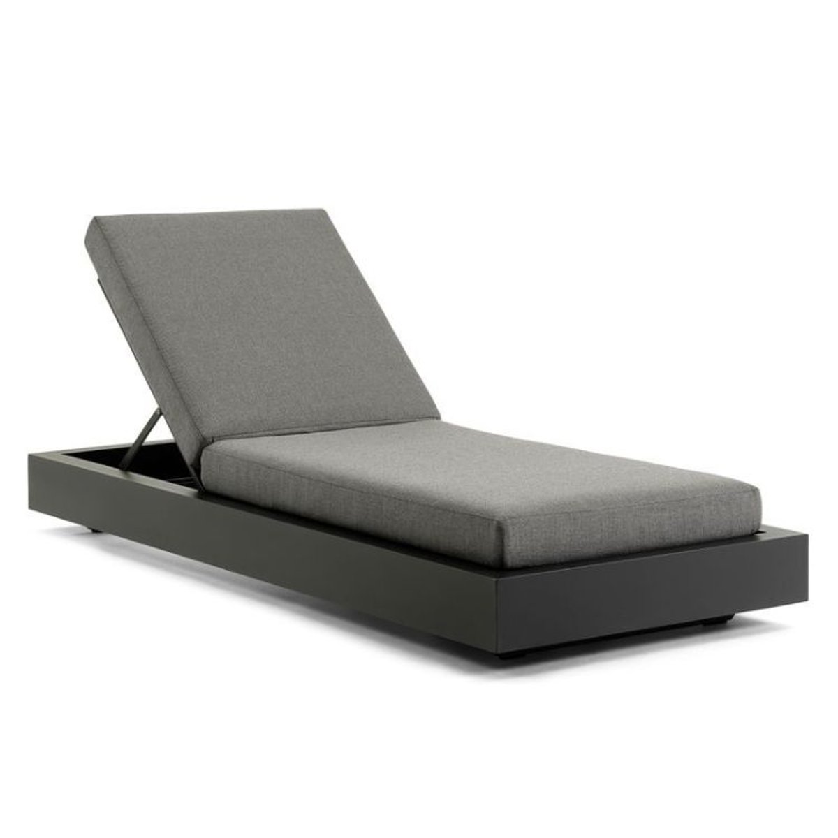 Bain de soleil en aluminium, COMO BED gris anthracite, AU JARDIN DE CHLOÉ