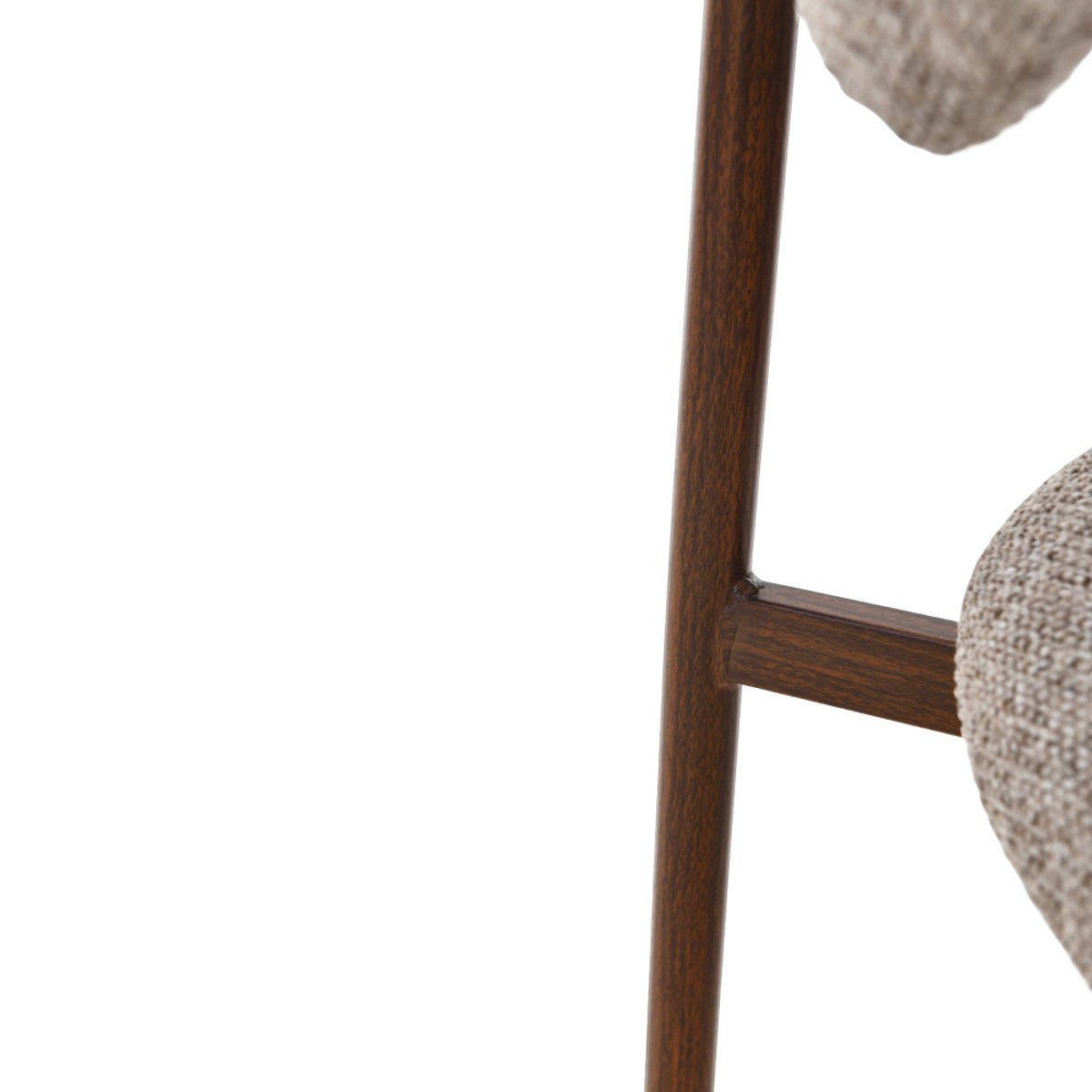 Lot de 2 chaises en tissu pieds effet bois foncé- ARIA beige chiné, DRAWER