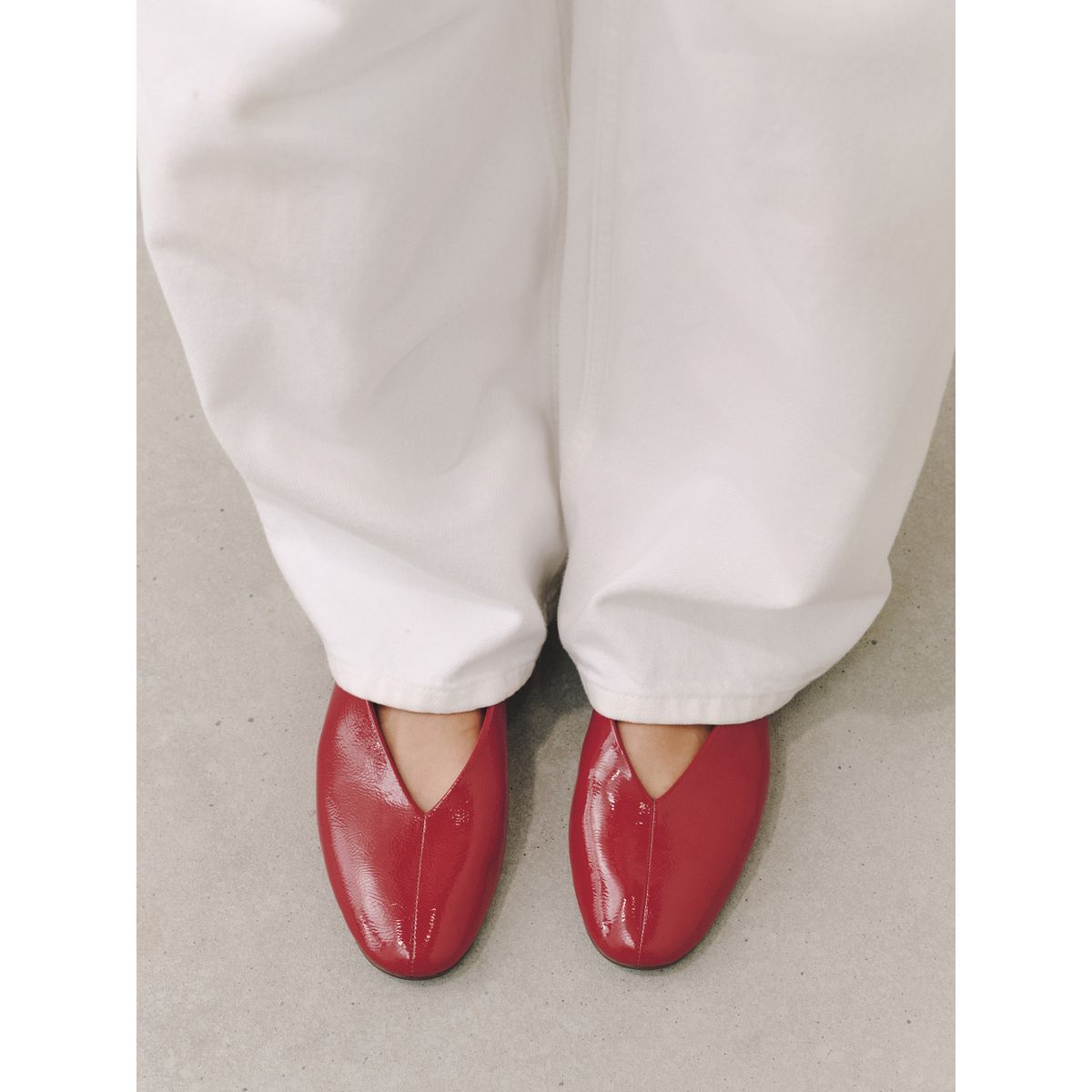 Ballerines à empeigne haute forever comfort® rouge, NEXT