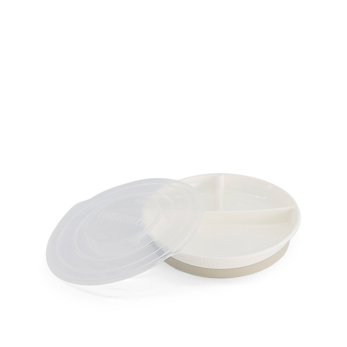 Prato com divisórias, em lotes de 2, Twistshake branco, TWISTSHAKE