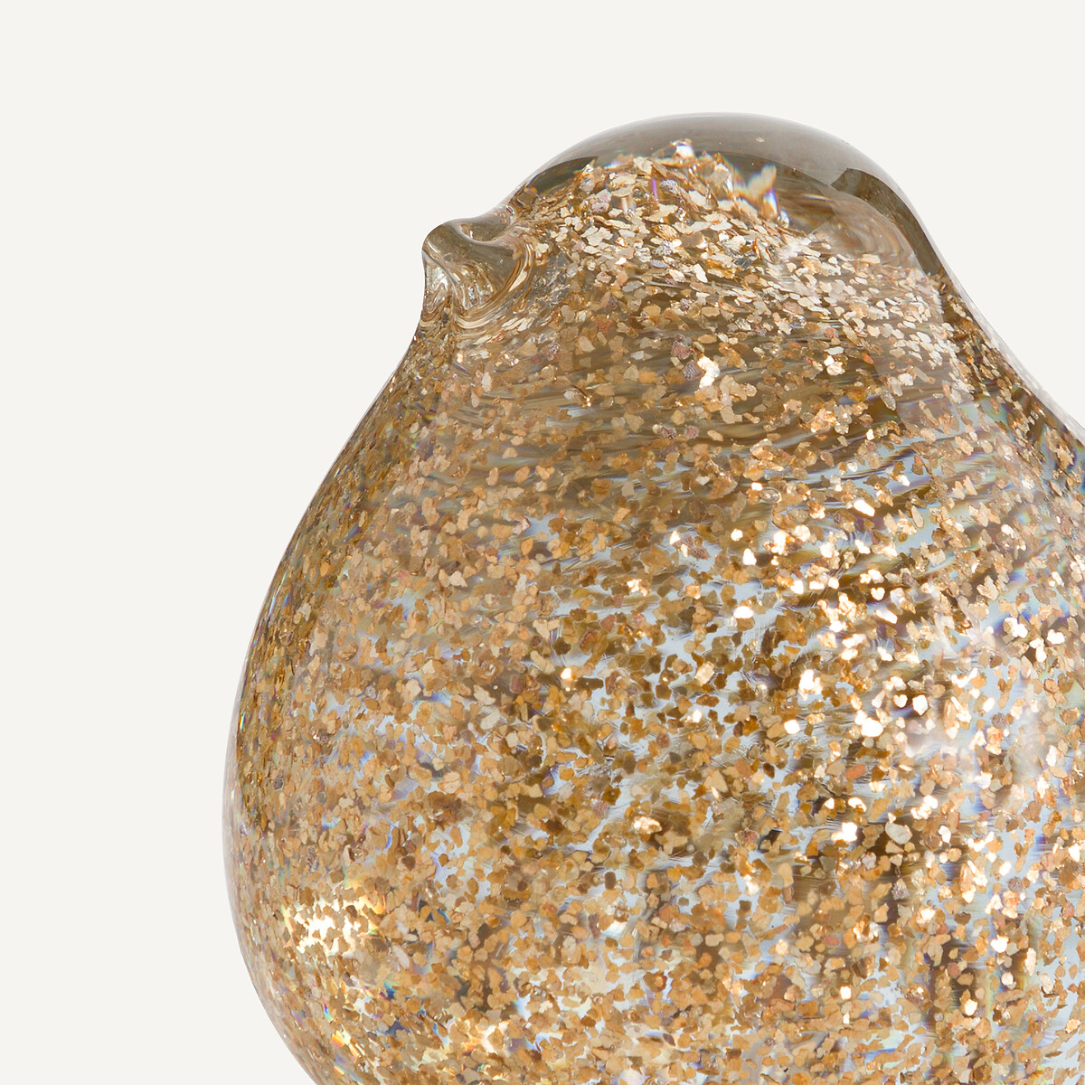 Decoratieve vogel in glas, Abby goudkleur, AM.PM