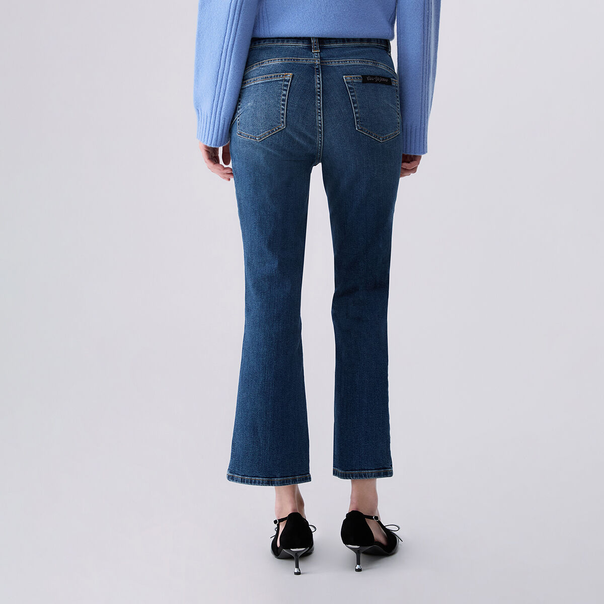 Jean bootcut avec strass denim bleu, LIU JO