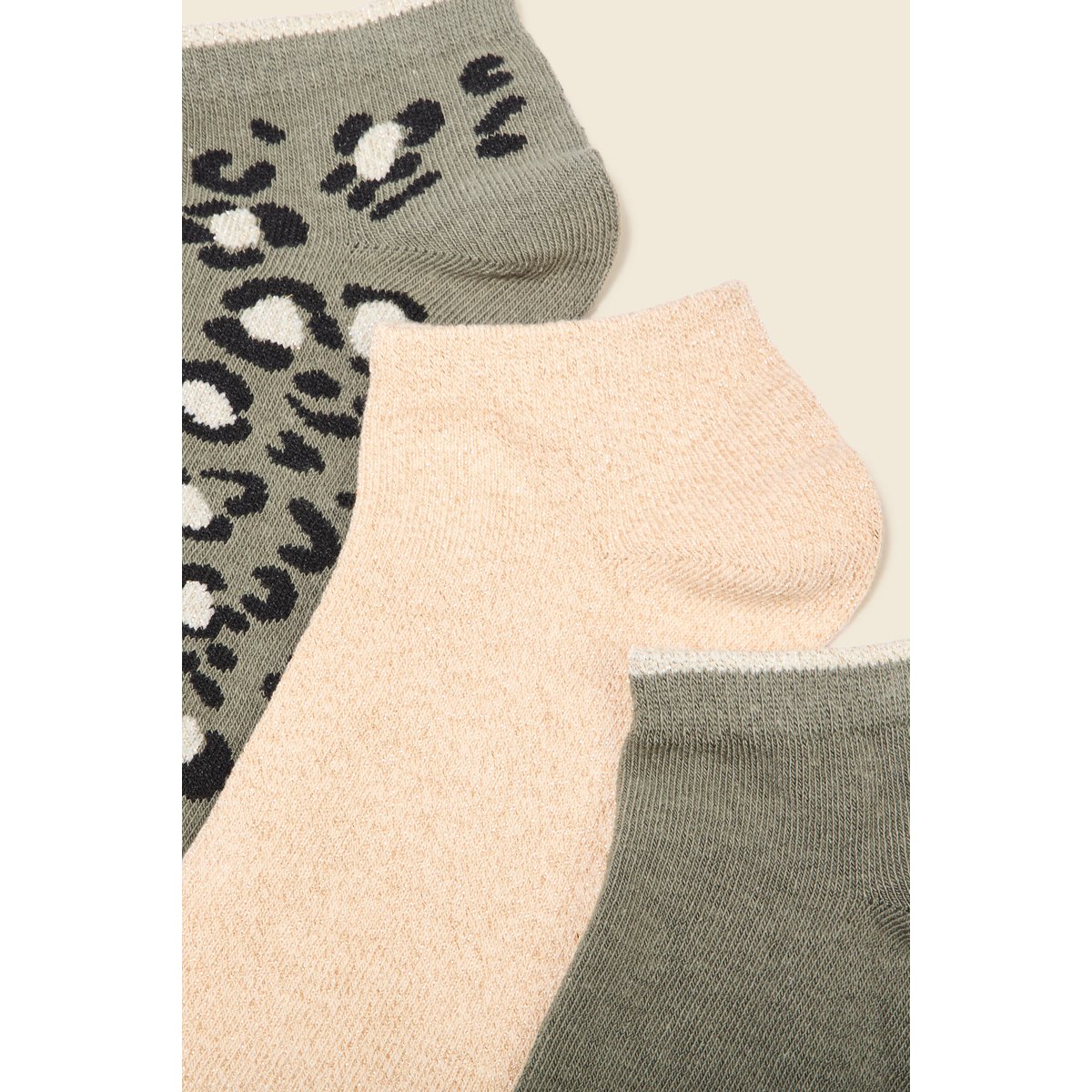 Lot 3 paires chaussettes vert kaki, BONOBO