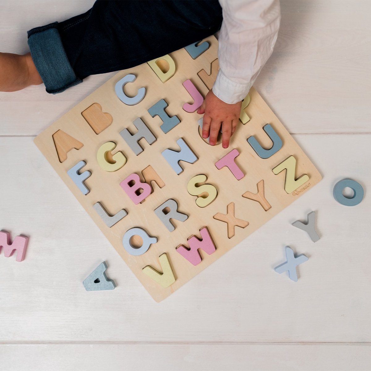 Jeu' de'eveil - Puzzle ABC Hanna couleur unique, KINDSGUT