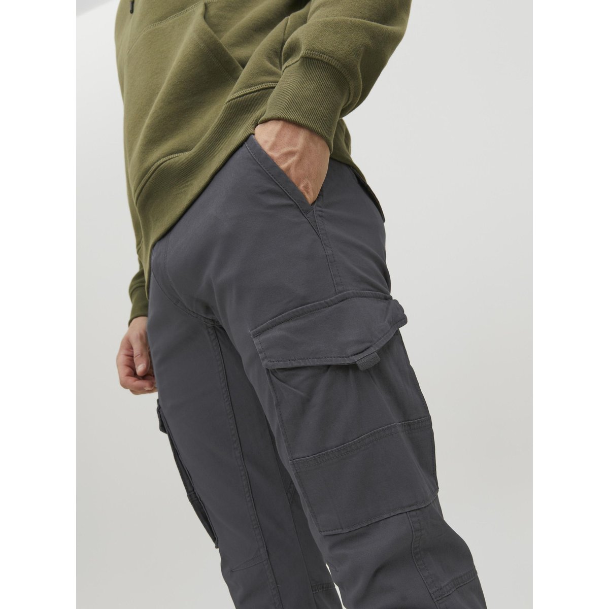 Pantalon cargo, Paul Flake asphalt, JACK & JONES