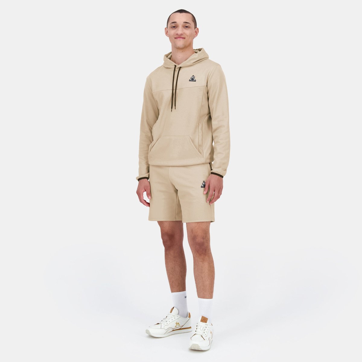 Sweat à capuche Coq d'Argent beige, LE COQ SPORTIF