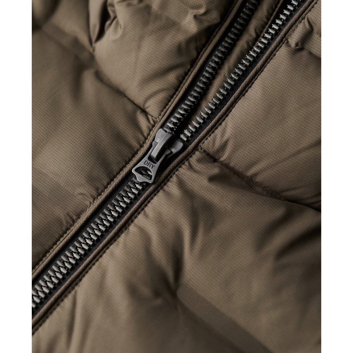 Doudoune matelassée à capuche marron nuit tombée, SUPERDRY