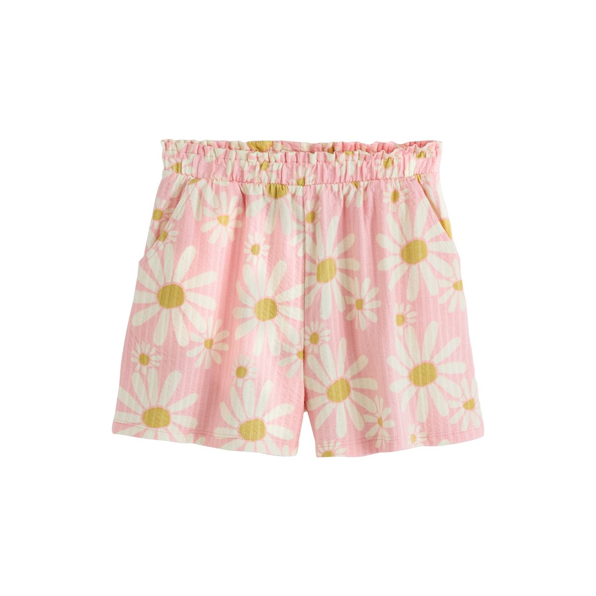 Short texturé fleur rose, NEXT