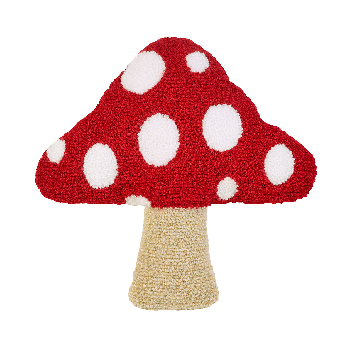 Woodland Crochet Mushroom 3D Shaped Cushion red, CATHERINE LANSFIELD
