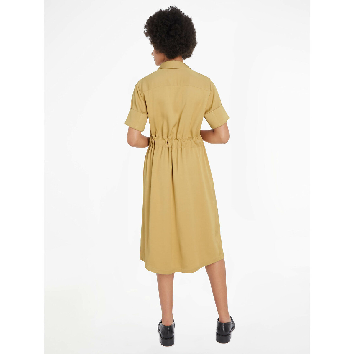 Loose Fit Polo Dress with Tie-Waist and Short Sleeves 90010453, TOMMY HILFIGER