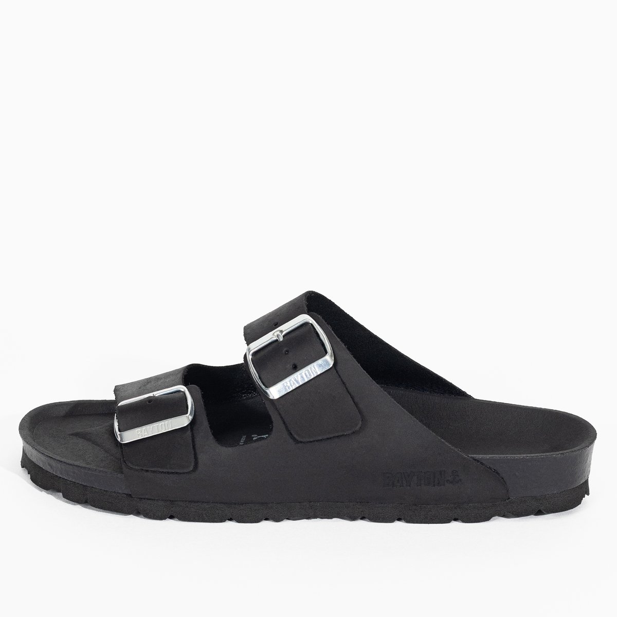 Sandales en cuir ATLAS noir, BAYTON