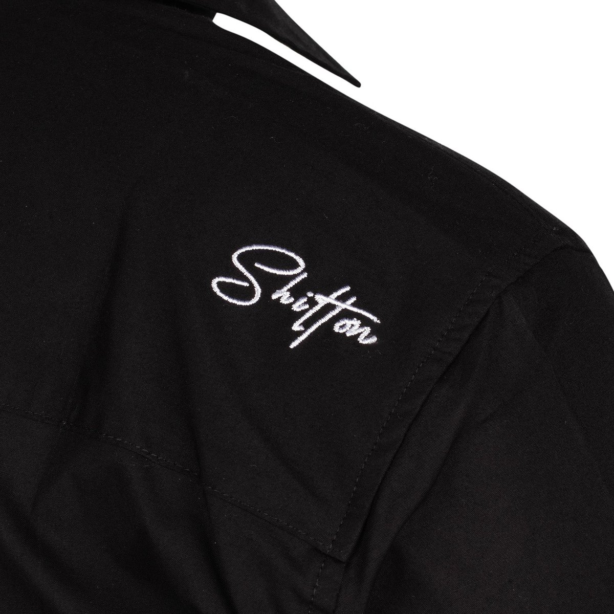 Chemise unie Shoulder noir, SHILTON